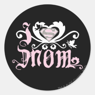 Sticker Rond I rose de maman de coeur