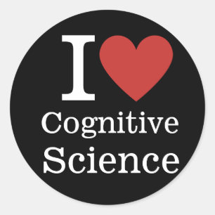 Sticker Rond I ❤️ Sciences cognitives pour les étudiants / Facu