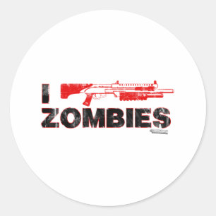 Sticker Rond I Shotgun Zombies - Fusillade à pistolet Tuer Muta