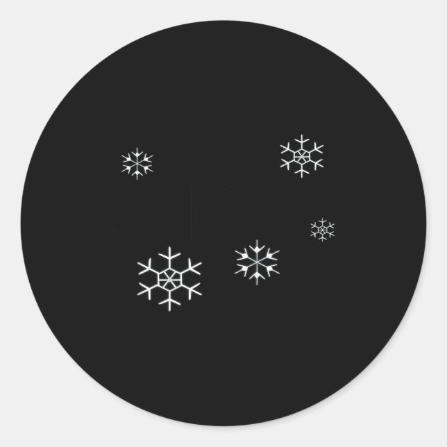 Sticker Rond I Smell Snow Funny Holiday Under 20 Snowflakes  (Devant)