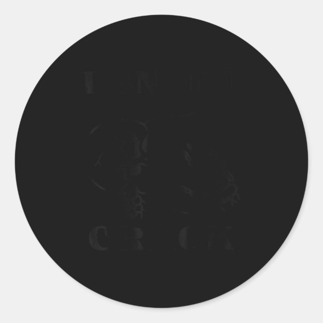 Sticker Rond I Snort Crack Skeleton Skull Butt Funny Soky Hallo (Devant)