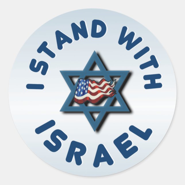 Sticker Rond I Stand with Israel (Devant)