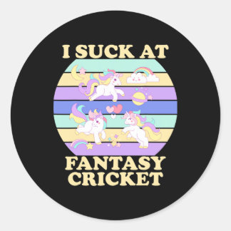 Sticker Rond I Suck At Fantasy Cricket Funny Ff League Loser 