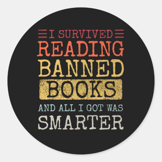Sticker Rond I Survived Lecture Interdite Livres Livre Bookahol (Devant)