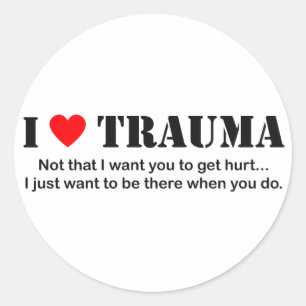 Sticker Rond I ♥ Trauma