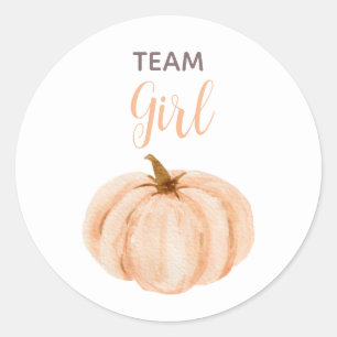 Sticker Rond I VOTE Orange Genre Reveillez Baby shower Jeu