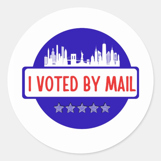 Sticker Rond I Voted by Mail (Devant)