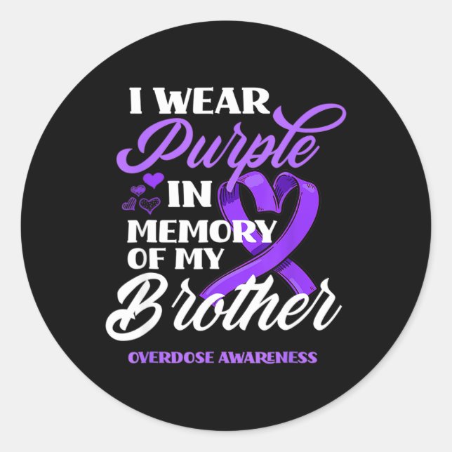 Sticker Rond I Wear Purple (Devant)