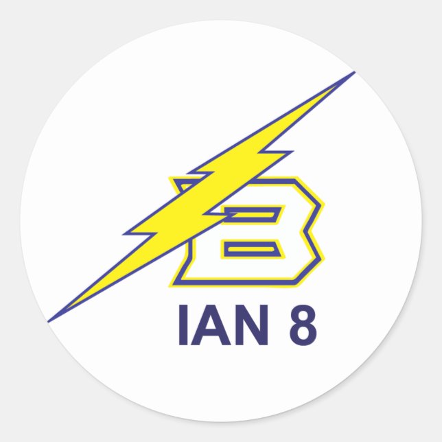STICKER ROND IAN 8 (Devant)