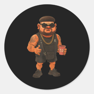 Sticker Rond Ibiza Final Boss Meme Drôle Vacances Haircut plais