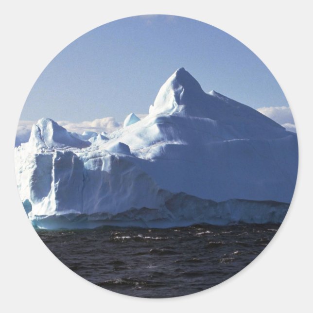 Sticker Rond Iceberg, Antarctique (Devant)