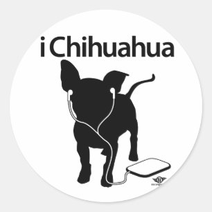 Sticker Rond iChihuahua !