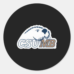Sticker Rond Icône Cal State Monterey Bay Otters