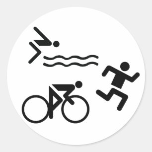Sticker Rond icône cercle triathlon