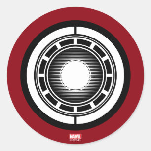 Sticker Rond Icône d'arc de Iron Man