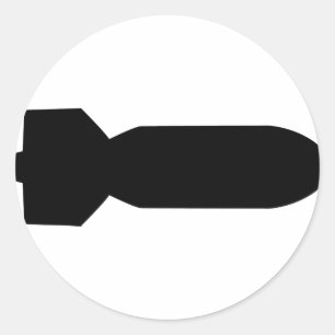 Sticker Rond icône de bombe noire