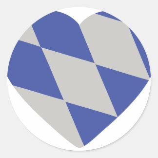 Sticker Rond icône de coeur bavarois