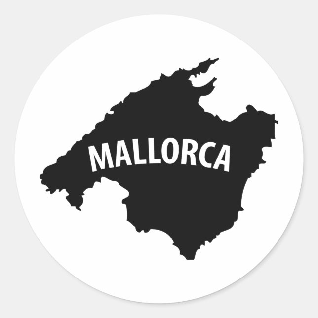 Sticker Rond icône de contour de l'espagne de mallorca (Devant)