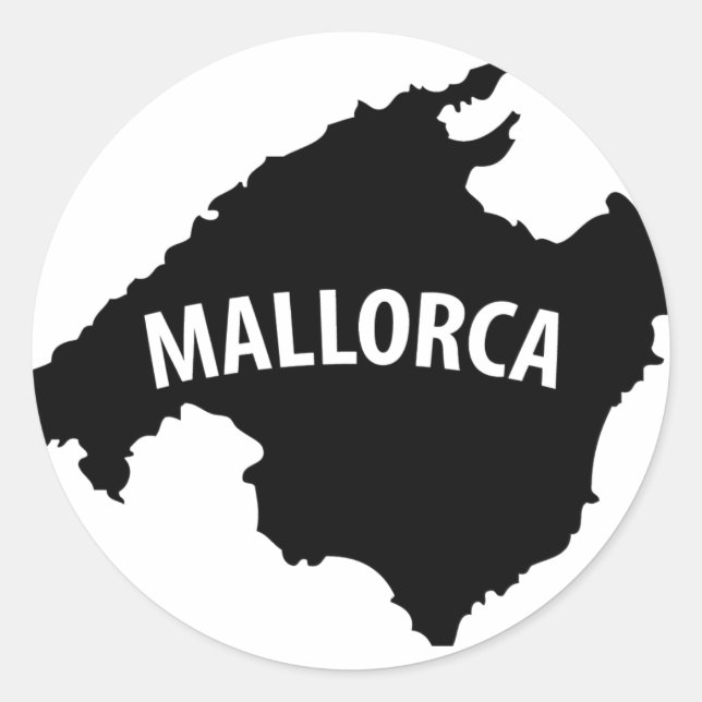Sticker Rond icône de contour de l'espagne de mallorca (Devant)