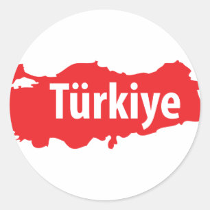 Sticker Rond Icône de contour de Türkiye