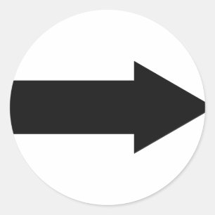 Sticker Rond icône de flèche noire droite