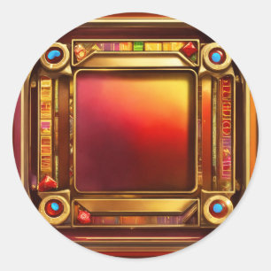 Sticker Rond Icône de la Fente du Roi des Coeurs"