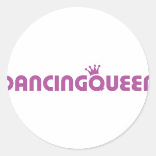 Sticker Rond icône de la reine de danse