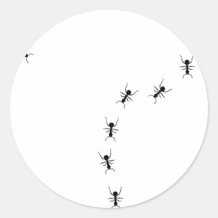 Sticker Rond icône de traînée de fourmi