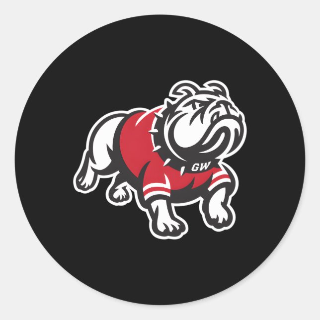 Sticker Rond Icône des Bulldogs de Gardner-Webb Runnin' (Devant)
