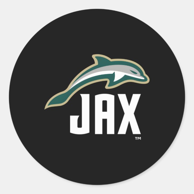 Sticker Rond Icône des dauphins de Jacksonville (Devant)