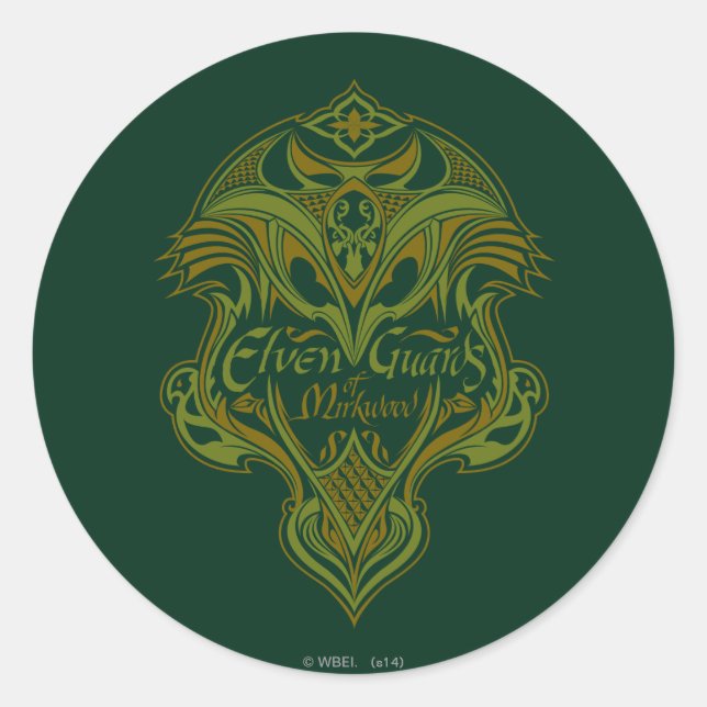 Sticker Rond Icône des gardes elfes de Mirkwood Shield (Devant)