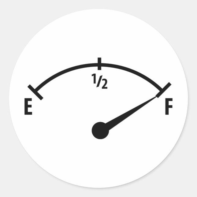 Sticker Rond icône d'indicateur de carburant plein (Devant)