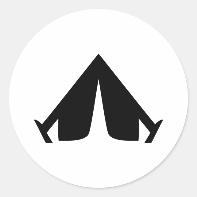Sticker Rond icône du camping (Devant)