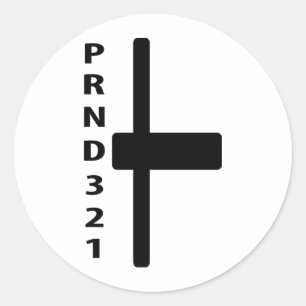 Sticker Rond icône du levier de déplacement automatique