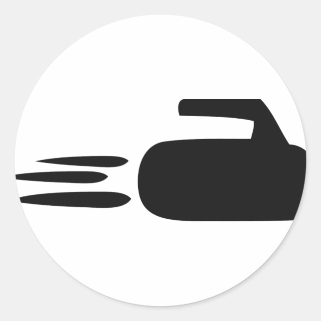 Sticker Rond icône en pierre de curling (Devant)