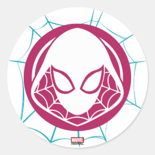 Sticker Rond Icône Fantôme-Araignée