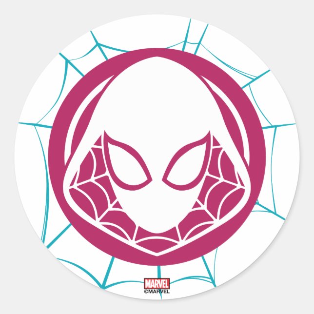 Sticker Rond Icône Fantôme-Araignée (Devant)