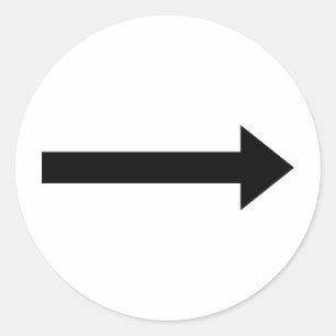 Sticker Rond icône flèche droite