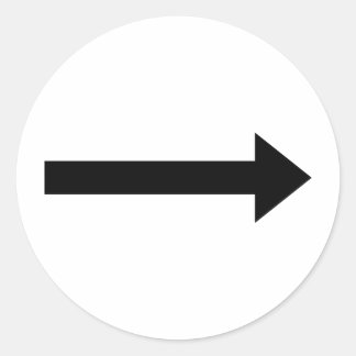 Sticker Rond icône flèche droite