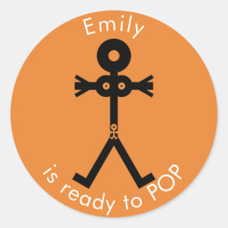 Sticker Rond Icône Grossesse prête à POP