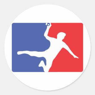 Sticker Rond Icône Légende du handball
