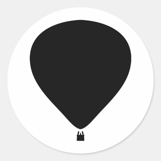 Sticker Rond icône montgolfière (Devant)