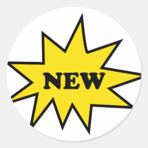 Sticker Rond Icône Nouveau produit