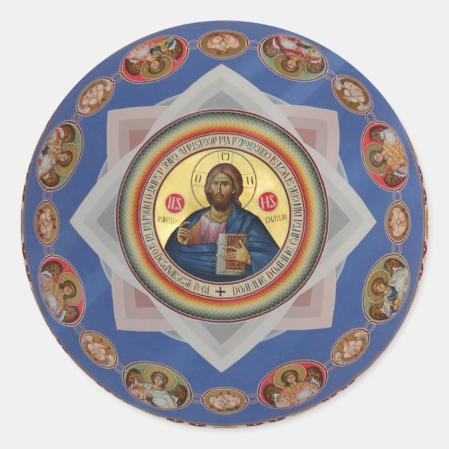 Sticker Rond icône orthodoxe dieu église religion saint (Devant)