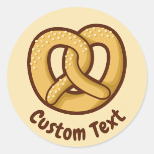 Sticker Rond Icône Pretzel