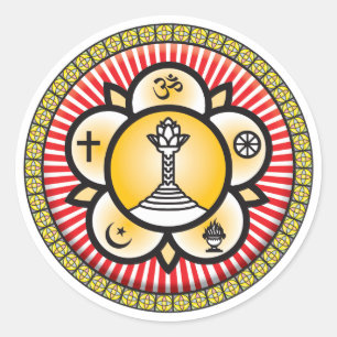 Sticker Rond Icône Sai Baba