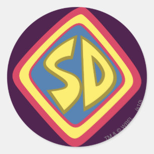 Sticker Rond Icône "SD" Scooby-Doo