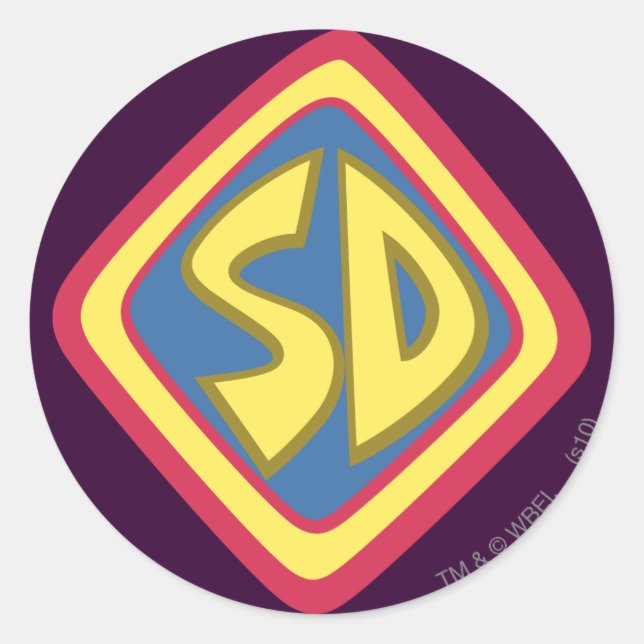 Sticker Rond Icône "SD" Scooby-Doo (Devant)