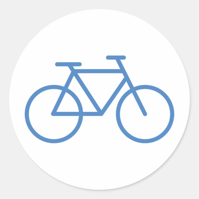 Sticker Rond icône vélo bleu vélo vélo (Devant)