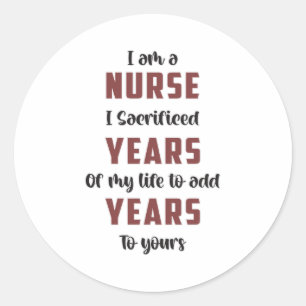 Sticker Rond ICU Nurse Urgence Ambulance Medicine Hospital